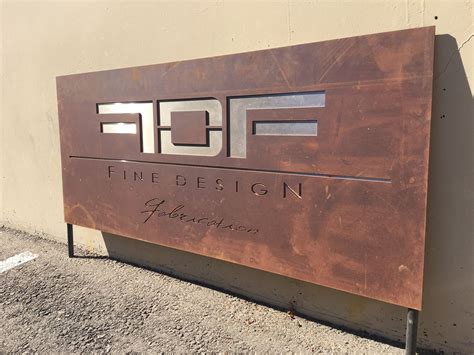 custom metal fabrication signs|stamped metal sign custom made.